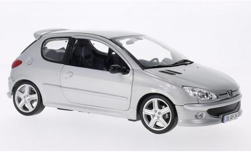 Miniature Peugeot 206 1/18 Norev RC grise 2003 1:18 Peugeot 206 1/18 Norev RC grise 2003 1:18 miniature