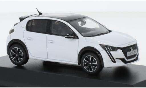 Miniature Peugeot 208 1/43 Norev GT Line metallise blanche 2019 Peugeot 208 1/43 Norev GT Line metallise blanche 2019 miniature