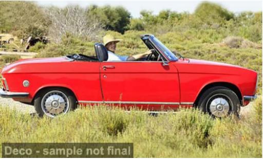 Miniature Peugeot 304 1/18 Norev Cabriolet rouge 1972 1:18 Peugeot 304 1/18 Norev Cabriolet rouge 1972 1:18 miniature