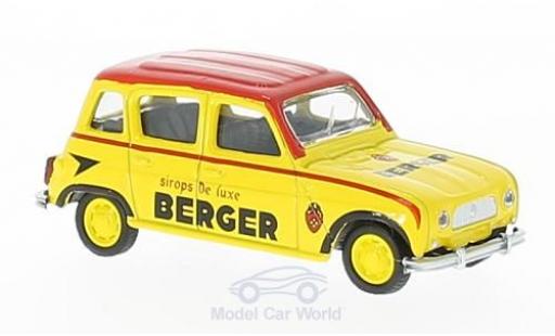 Miniature Renault 4 L 1/64 Norev jaune/rouge Cycliste Berger (F) 196 Renault 4 L 1/64 Norev jaune/rouge Cycliste Berger (F) 196 miniature