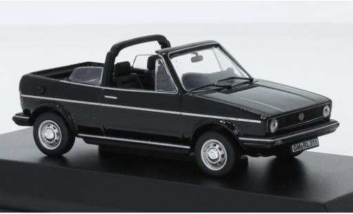 Miniature Volkswagen Golf 1/43 Norev I Cabriolet noire 1981 Softtop couché avec Volkswagen Golf 1/43 Norev I Cabriolet noire 1981 Softtop couché avec miniature