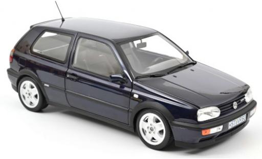 Miniature Volkswagen Golf 1/18 Norev III VR6 metallise bleue 1996 Volkswagen Golf 1/18 Norev III VR6 metallise bleue 1996 miniature