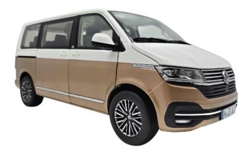 Miniature Volkswagen T6 1/18 NZG .1 Multivan Generation Six blanche/bronze 2019 Volkswagen T6 1/18 NZG .1 Multivan Generation Six blanche/bronze 2019 miniature
