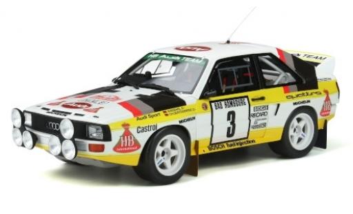 Miniature Audi Sport Quattro 1/18 Ottomobile Sport quattro Gr.B No.3 HB Team HB Rallye Monte Carlo 1985 W.Röhrl/C.Geistdörfer Audi Sport Quattro 1/18 Ottomobile Sport quattro Gr.B No.3 HB Team HB Rallye Monte Carlo 1985 W.Röhrl/C.Geistdörfer miniature
