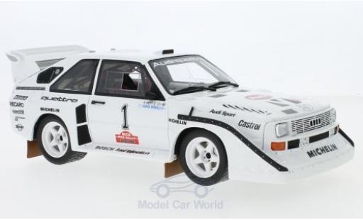 Miniature Audi Sport Quattro 1/18 Ottomobile Sport quattro S1 E2 No.1 Olympus Rallye 1985 H.Mikkola/A.Hertz Audi Sport Quattro 1/18 Ottomobile Sport quattro S1 E2 No.1 Olympus Rallye 1985 H.Mikkola/A.Hertz miniature