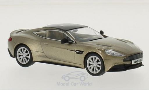 Miniature Aston Martin Vanquish 1/43 Oxford Coupe metallise beige/noire RHD Aston Martin Vanquish 1/43 Oxford Coupe metallise beige/noire RHD miniature