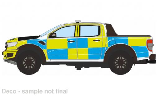 Miniature Ford Ranger 1/76 Oxford Raptor jaune/bleue South Wales Police 1:76 Ford Ranger 1/76 Oxford Raptor jaune/bleue South Wales Police 1:76 miniature