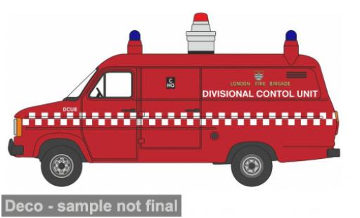 Miniature Ford Transit 1/76 Oxford MK II rouge London Fire Brigade DCU 1:76 Ford Transit 1/76 Oxford MK II rouge London Fire Brigade DCU 1:76 miniature
