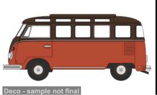 Miniature Volkswagen T1 1/76 Oxford Samba Bus rouge/marron 1:76 Volkswagen T1 1/76 Oxford Samba Bus rouge/marron 1:76 miniature