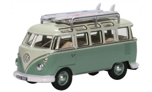 Miniature Volkswagen T1 1/76 Oxford Samba verte/verte mit Dachgepäckträger und Surfboards Volkswagen T1 1/76 Oxford Samba verte/verte mit Dachgepäckträger und Surfboards miniature