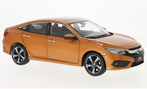 Miniature Honda Civic 1/18 Paudi metallise orange 2016 Honda Civic 1/18 Paudi metallise orange 2016 miniature