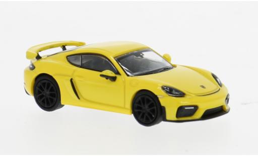 Miniature Porsche Cayman GT4 1/87 Minichamps 718 jaune 1:87 Porsche Cayman GT4 1/87 Minichamps 718 jaune 1:87 miniature