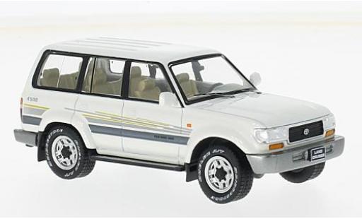 Miniature Toyota Land Cruiser 1/43 Premium X LC80 metallise blanche 1996 Toyota Land Cruiser 1/43 Premium X LC80 metallise blanche 1996 miniature