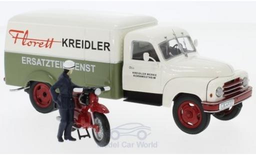 Miniature Hanomag L28 1/43 Schuco Kreidler Ersatzteildienst mit Kreidler Florett und Fahrerfigur Hanomag L28 1/43 Schuco Kreidler Ersatzteildienst mit Kreidler Florett und Fahrerfigur miniature