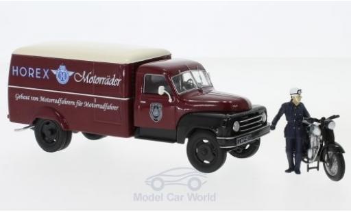 Miniature Hanomag L28 1/43 Schuco rouge/beige Horex mit Horex Regina und Fahrerfigur Hanomag L28 1/43 Schuco rouge/beige Horex mit Horex Regina und Fahrerfigur miniature