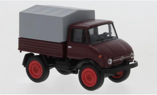 Miniature Mercedes Unimog 1/87 Schuco U406 rouge avec toile Mercedes Unimog 1/87 Schuco U406 rouge avec toile miniature