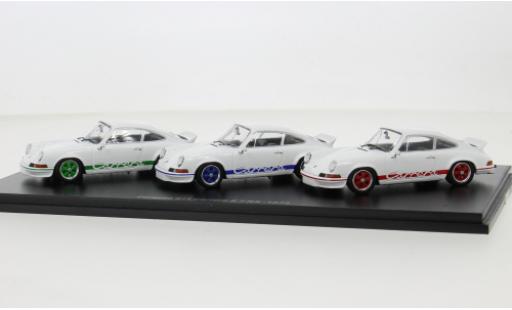 Miniature Porsche 911 1/43 Schuco 3er-Set: 50 Jahre Carrera 2.7 RS blanche 1:43 Porsche 911 1/43 Schuco 3er-Set: 50 Jahre Carrera 2.7 RS blanche 1:43 miniature
