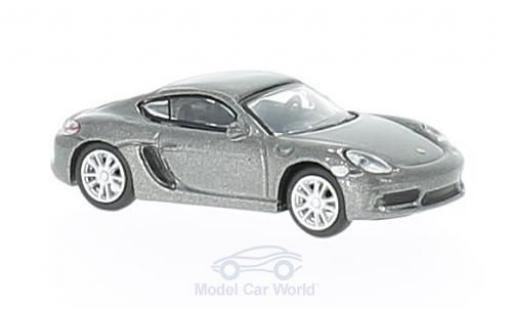 Miniature Porsche Cayman 1/87 Schuco 718 S metallise grise Porsche Cayman 1/87 Schuco 718 S metallise grise miniature
