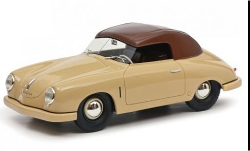 Miniature Porsche 356 1/18 Schuco Gmünd Cabriolet beige/marron 1950 Porsche 356 1/18 Schuco Gmünd Cabriolet beige/marron 1950 miniature