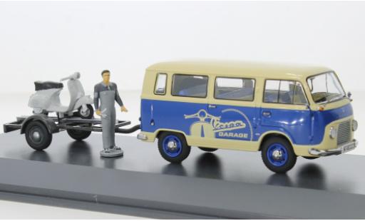 Miniature Ford FK 1/43 Schuco 1000 bus bleu/beige Vespa 1953 Ford FK 1/43 Schuco 1000 bus bleu/beige Vespa 1953 miniature