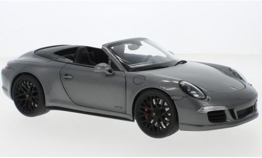 Miniature Porsche 991 GTS 1/18 Schuco 911 (.1) Carrera cabriolet metallise gris Porsche 991 GTS 1/18 Schuco 911 (.1) Carrera cabriolet metallise gris miniature