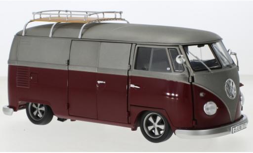 Miniature Volkswagen T1 1/18 Schuco b Bus Lowrider rouge/matt-grise Volkswagen T1 1/18 Schuco b Bus Lowrider rouge/matt-grise miniature