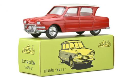 Miniature Citroen Ami 6 1/43 Solido rouge/blanche Citroen Ami 6 1/43 Solido rouge/blanche miniature