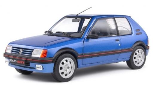 Miniature Peugeot 205 1/18 Solido GTI 1.9 metallise bleue 1988 Peugeot 205 1/18 Solido GTI 1.9 metallise bleue 1988 miniature