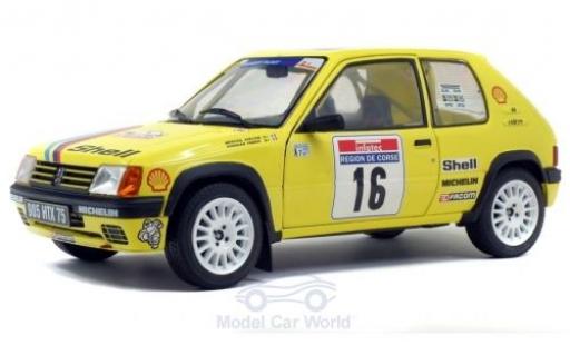Miniature Peugeot 205 1/18 Solido Rallye No.16 Rallye WM Tour de Corse 1990 F.Doenlen/E.Merciol Peugeot 205 1/18 Solido Rallye No.16 Rallye WM Tour de Corse 1990 F.Doenlen/E.Merciol miniature