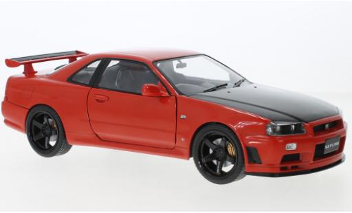Miniature Nissan Skyline 1/18 Solido GT-R (R34) rouge/noire RHD 1999 Nissan Skyline 1/18 Solido GT-R (R34) rouge/noire RHD 1999 miniature