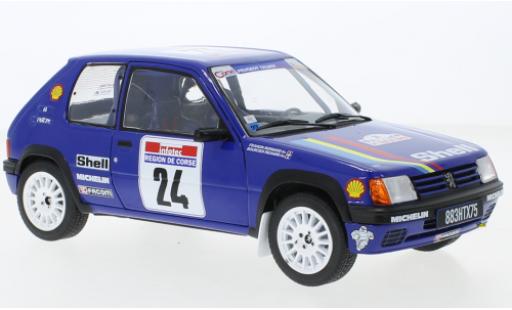 Miniature Peugeot 205 1/18 Solido Rallye Gr.A No.24 Rallye WM Tour de Corse 1990 Peugeot 205 1/18 Solido Rallye Gr.A No.24 Rallye WM Tour de Corse 1990 miniature