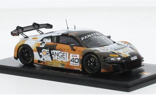 Miniature Audi R8 1/43 Spark LMS GT3 EVO II No.40 Sport Orange 1 24h Spa 2023 1:43 Audi R8 1/43 Spark LMS GT3 EVO II No.40 Sport Orange 1 24h Spa 2023 1:43 miniature