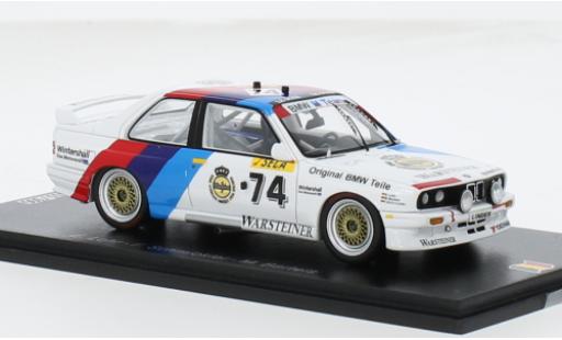 Miniature Bmw M3 1/43 Spark (E30) No.74 24h Spa 1988 1:43 Bmw M3 1/43 Spark (E30) No.74 24h Spa 1988 1:43 miniature