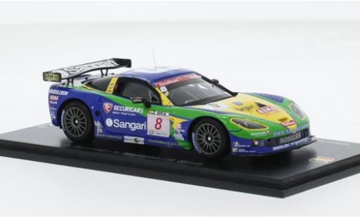 Miniature Chevrolet Corvette 1/43 Spark C6.R No.8 Sangari Team Brazil 24h Spa 2009 1:43 Chevrolet Corvette 1/43 Spark C6.R No.8 Sangari Team Brazil 24h Spa 2009 1:43 miniature