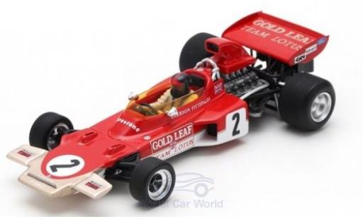 Miniature Lotus 72 1/43 Spark D No.2 Gold Leaf Formel 1 GP Österreich 1971 mit Decals E.Fittipaldi Lotus 72 1/43 Spark D No.2 Gold Leaf Formel 1 GP Österreich 1971 mit Decals E.Fittipaldi miniature