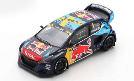 Miniature Peugeot 208 1/43 Spark WRX No.1 Team Hansen Red Bull Rallye-Cross WM Spanien 2020 T.Hansen Peugeot 208 1/43 Spark WRX No.1 Team Hansen Red Bull Rallye-Cross WM Spanien 2020 T.Hansen miniature
