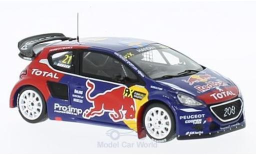 Miniature Peugeot 208 1/43 Spark WRX No.21 Team Hansen Red Bull Rallye-Cross WM Frankreich 2015 T.Hansen Peugeot 208 1/43 Spark WRX No.21 Team Hansen Red Bull Rallye-Cross WM Frankreich 2015 T.Hansen miniature