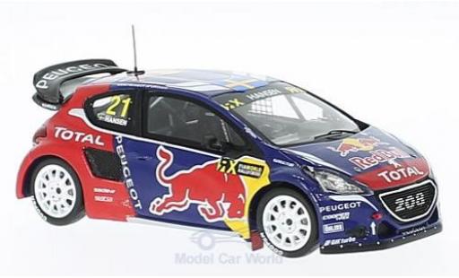 Miniature Peugeot 208 1/43 Spark WRX No.21 Team Hansen Red Bull Rallye-Cross WM Kanada 2016 T.Hansen Peugeot 208 1/43 Spark WRX No.21 Team Hansen Red Bull Rallye-Cross WM Kanada 2016 T.Hansen miniature