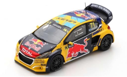 Miniature Peugeot 208 1/43 Spark WRX No.71 Red Bull -Total World RX Vereinigte Arabische Emirate 2019 K.Hansen Peugeot 208 1/43 Spark WRX No.71 Red Bull -Total World RX Vereinigte Arabische Emirate 2019 K.Hansen miniature