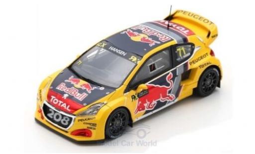 Miniature Peugeot 208 1/43 Spark WRX No.71 Team Total Red Bull World RX Großbritannien 2018 K.Hansen Peugeot 208 1/43 Spark WRX No.71 Team Total Red Bull World RX Großbritannien 2018 K.Hansen miniature