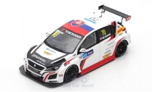 Miniature Peugeot 308 1/43 Spark TCR No.70 DG Sport Competition Race WTCR Macau Guia Race 2018 M.Homola Peugeot 308 1/43 Spark TCR No.70 DG Sport Competition Race WTCR Macau Guia Race 2018 M.Homola miniature