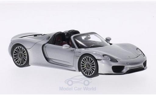 Miniature Porsche 918 1/43 Spark Spyder grise 2014 Porsche 918 1/43 Spark Spyder grise 2014 miniature