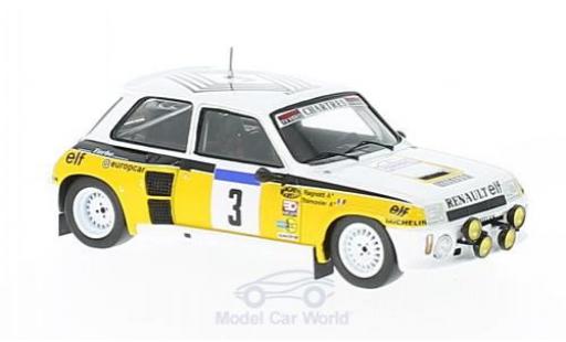 Miniature Renault 5 1/43 Spark GT Turbo No.3 Tour de France Auto 1984 J.Ragnotti/G.Thimonier Renault 5 1/43 Spark GT Turbo No.3 Tour de France Auto 1984 J.Ragnotti/G.Thimonier miniature