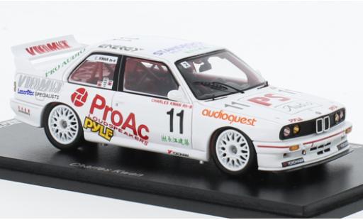 Miniature Bmw M3 1/43 Spark (E30) No.11 ProAc Macau Guia Race 1993 Bmw M3 1/43 Spark (E30) No.11 ProAc Macau Guia Race 1993 miniature