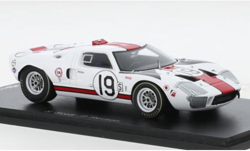Miniature Ford GT40 1/43 Spark RHD No.19 12h Sebring 1966 Ford GT40 1/43 Spark RHD No.19 12h Sebring 1966 miniature