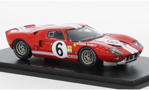 Miniature Ford GT40 1/43 Spark RHD No.6 Scuderia Filipinetti 24h Le Mans 1965 Ford GT40 1/43 Spark RHD No.6 Scuderia Filipinetti 24h Le Mans 1965 miniature