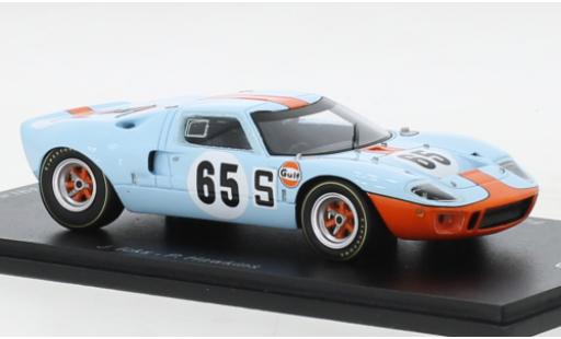 Miniature Ford GT40 1/43 Spark RHD No.65 Gulf 1000 Km Nürburgring 1968 Ford GT40 1/43 Spark RHD No.65 Gulf 1000 Km Nürburgring 1968 miniature