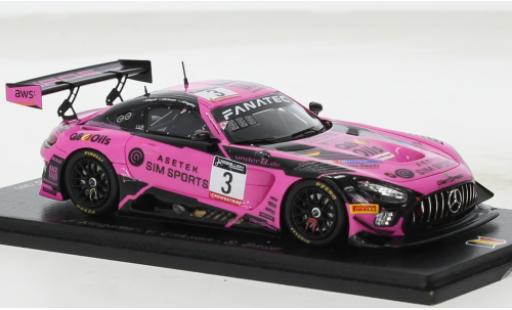 Miniature Mercedes AMG GT 1/43 Spark 3 No.3 Team GetSpeed 24h Spa 2022 Mercedes AMG GT 1/43 Spark 3 No.3 Team GetSpeed 24h Spa 2022 miniature