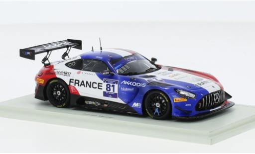 Miniature Mercedes AMG GT 1/43 Spark 3 No.81 Team France FIA Motorsport Games GT Sprint Cup Paul Ricard 2022 Mercedes AMG GT 1/43 Spark 3 No.81 Team France FIA Motorsport Games GT Sprint Cup Paul Ricard 2022 miniature