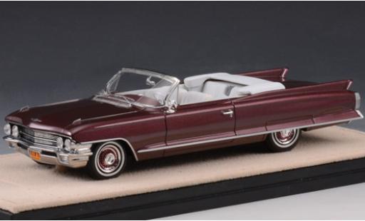Miniature Cadillac Series 62 1/43 Stamp Models Cabriolet metallise rouge 1962 Cadillac Series 62 1/43 Stamp Models Cabriolet metallise rouge 1962 miniature